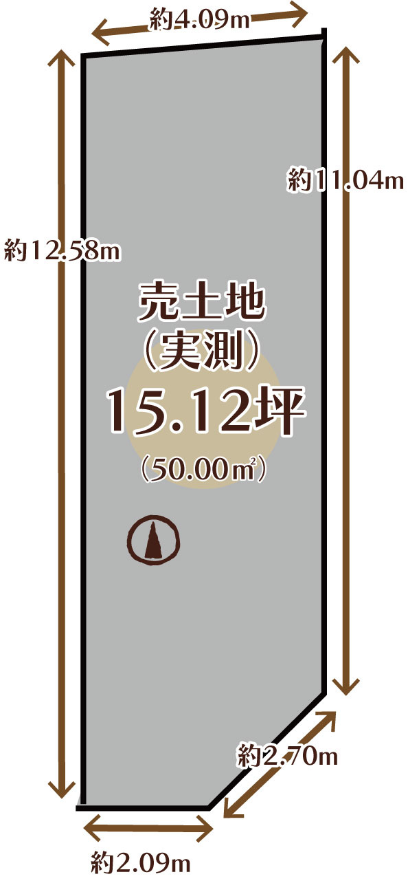 寺戸町渋川　建築条件無土地の土地図