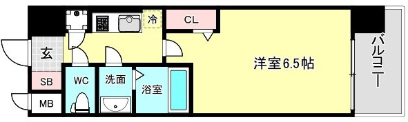 レジュールアッシュ　ウエストレジスの間取り