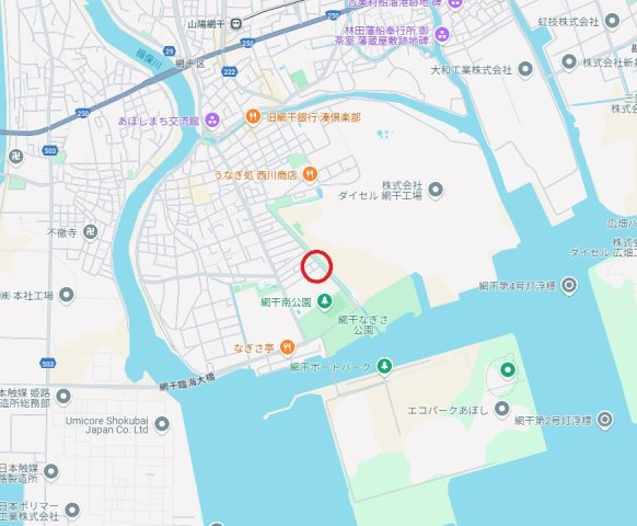 姫路市網干区新在家　　山陽電鉄「山陽網干駅」徒歩19分の地図
