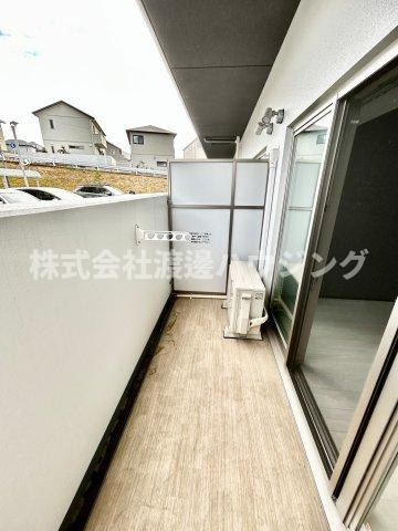 ベルエール江坂のバルコニー