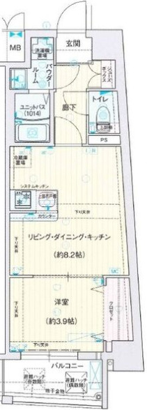 レシオス大阪城SOUTHの間取り