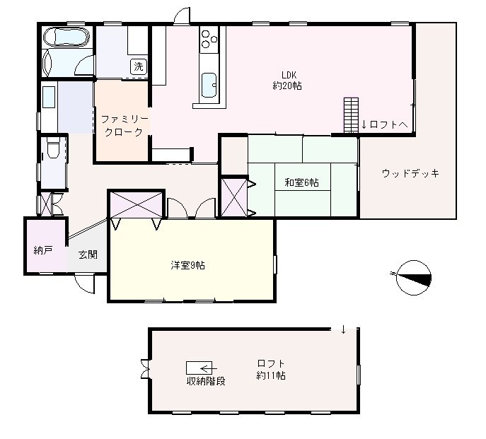 M0248H　下賀茂築浅戸建の間取り