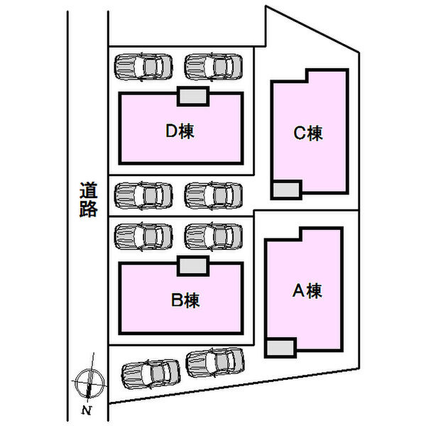 ウィングヒルズⅡＡの区画図