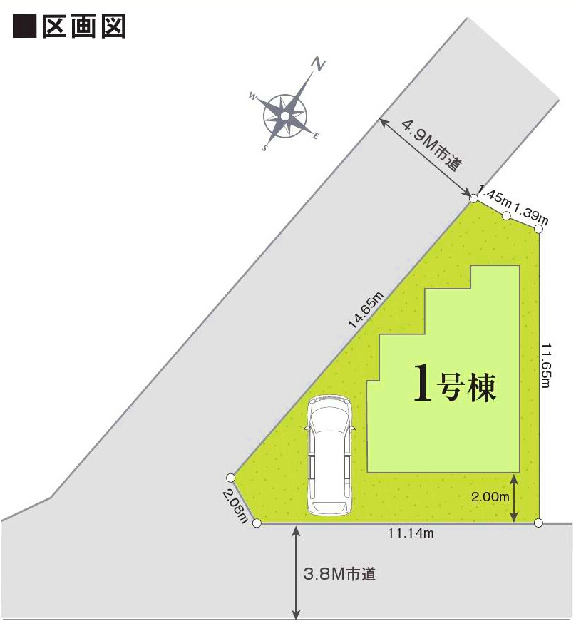 【内覧動画公開中！】三鷹市中原４丁目 京王線 つつじヶ丘駅 新築戸建の区画図