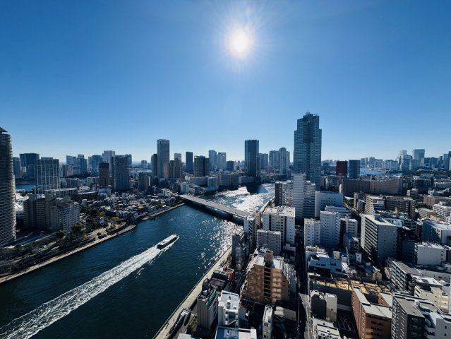 南面バルコニーからの眺望。
