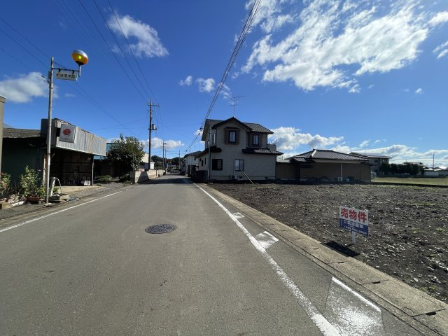 つくば市今鹿島　A号地の前面道路含む現地写真