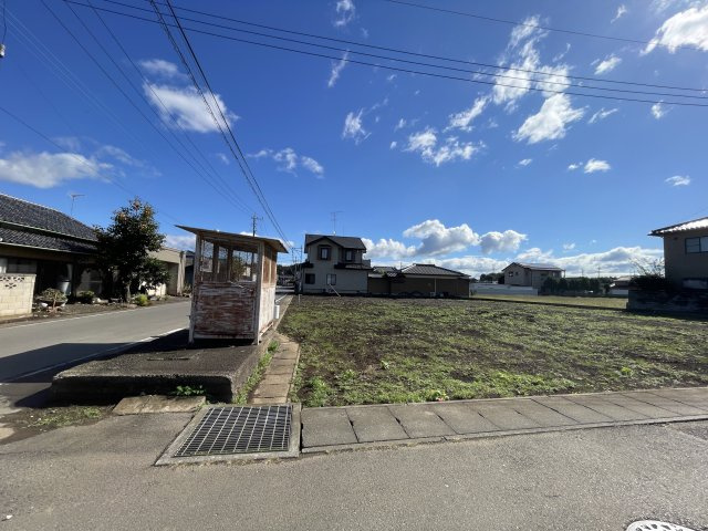 つくば市今鹿島　A号地の前面道路含む現地写真
