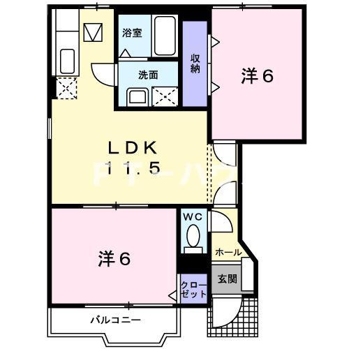 ソレイユⅠの間取り|間取図