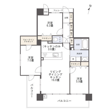 アルファスマート川内四番館の間取り