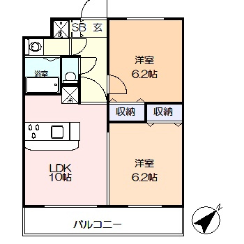 エイブル春日の間取り