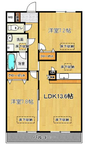 ルネス荒木五番館の間取り
