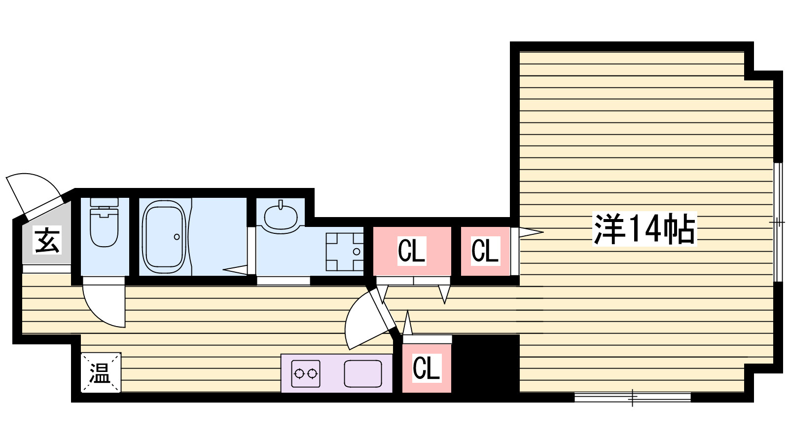 明石市樽屋町の賃貸マンションの間取り