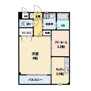 【間取り】 | フラッツ幸A棟