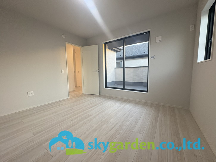 藤沢市羽鳥1期　新築戸建　全2棟1号棟の寝室|落ち着いた色調の寝室です