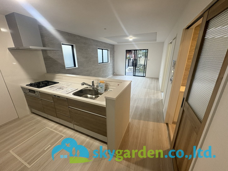 藤沢市羽鳥1期　新築戸建　全2棟1号棟のキッチン|お料理しやすいキッチンです