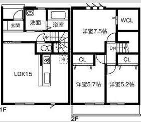 Rainbow Hills B　　刈谷市の賃貸ならクラスホーム刈谷店の間取り