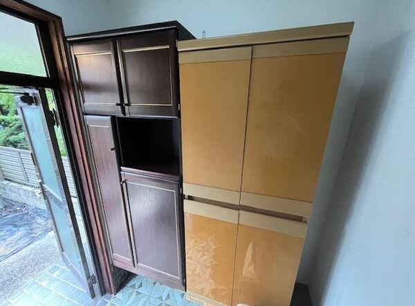 霞ヶ丘の家の玄関