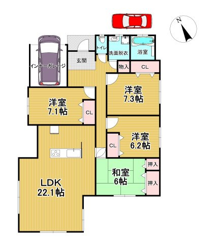 八代市高島町リセットハウスの間取り