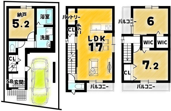 梅津中村町の間取り