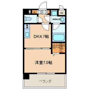 ドリーム西新の間取り
