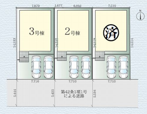 【前面道路含む現地写真】 | 【仲介手数料０円】座間市東原1期　新築一戸建て　全3棟 | 座間市東原1期　新築一戸建て　全3棟