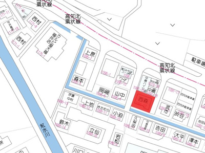 【地図】 | 売地　高知市福井扇町　＠34.96