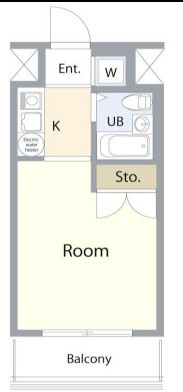 【間取り】 | メインステージ王子駅前 | １R　16.80㎡　最上階のお部屋です。