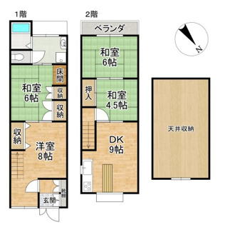 【間取り】 | 大宮西野山町貸家