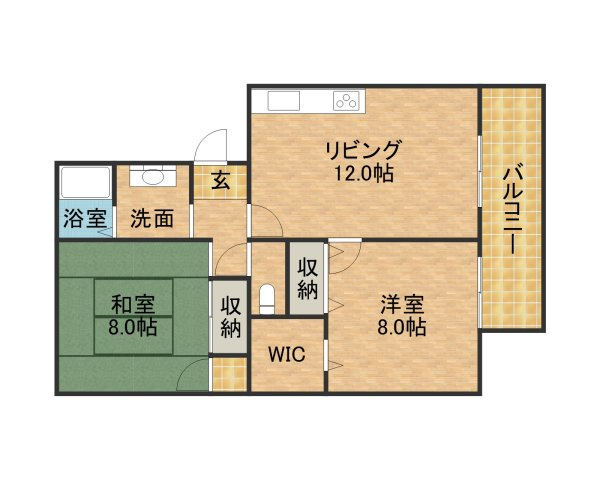 宝塚市安倉南４丁目の賃貸マンションの間取り