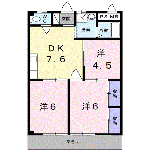 【間取り】 | シティハイツ日野陵