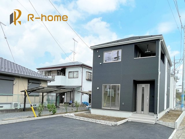 結城市結城第42　新築戸建て　2号棟の外観パース|2025年9月完成予定！近隣の同仕様完成物件をご見学いただけます♪