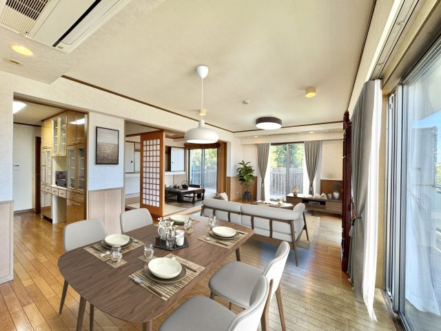 アートフォルム山手の居間・リビング|家具を配置しました。イメージ画像です。