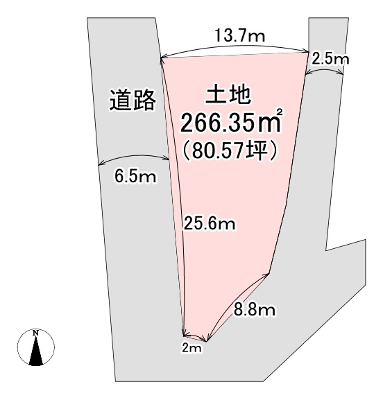 売土地　静岡市駿河区大谷の土地図