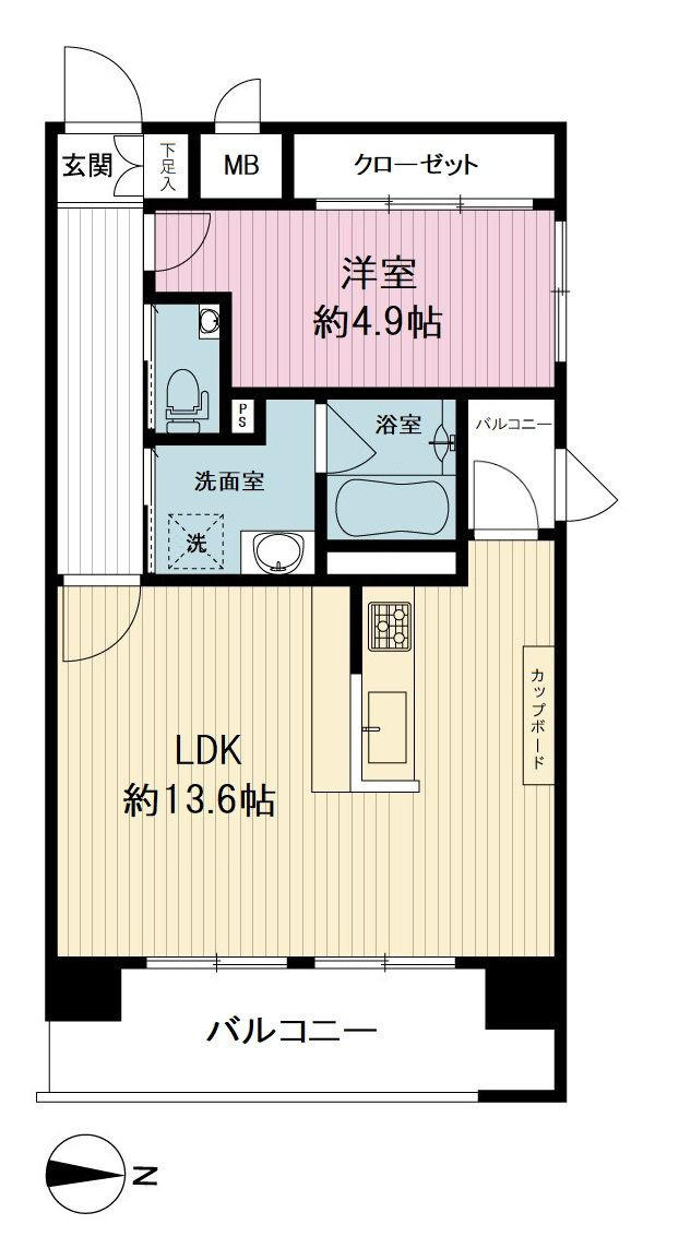 リオコスモ西新の間取り