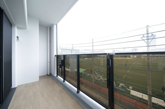 リオコスモ西新のバルコニー