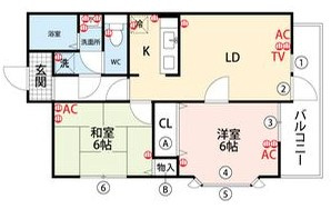 メゾンフルールの間取り|使い勝手の良い間取りです♪