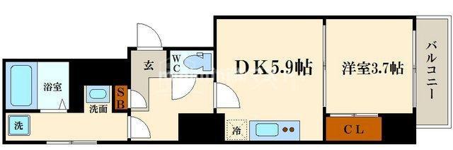セレニテ本町refletの間取り