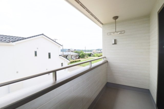 矢吹町八幡町　　　1号棟　　善郷小学校、矢吹中学区のバルコニー