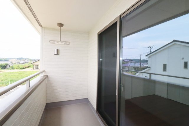 矢吹町八幡町　　　1号棟　　善郷小学校、矢吹中学区のバルコニー