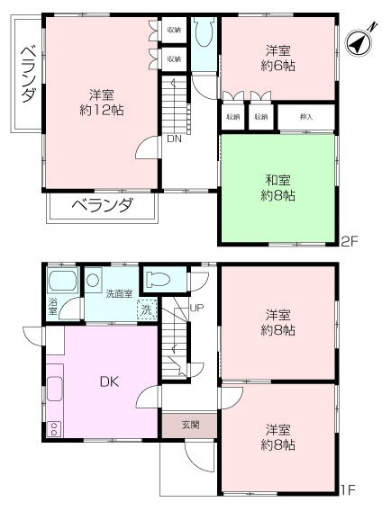 常葉台分譲地の整形地・5DKの中古戸建の画像