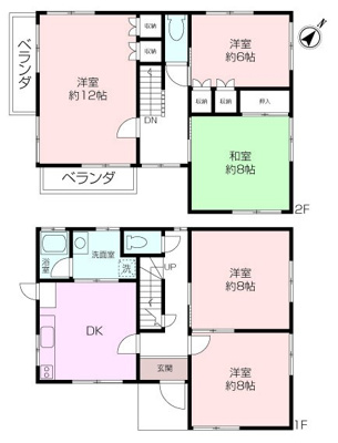 常葉台分譲地の整形地・5DKの中古戸建の画像