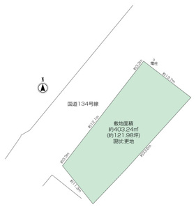 現状更地なので、すぐに建築に取り掛かれます。南東側が傾斜地（法地）になっております。商売としても、セカンドハウスとしてもおすすめの物件です。