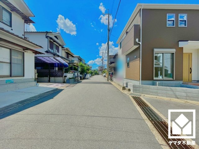 八幡市八幡樋ノ口　第1　1号地の前面道路含む現地写真