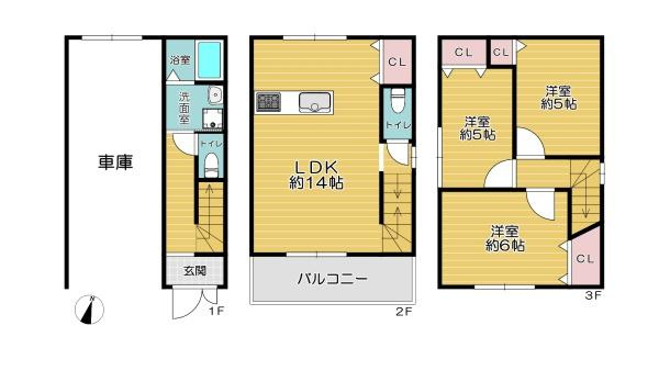 【間取り】 | 大阪市都島区毛馬町4丁目　中古戸建