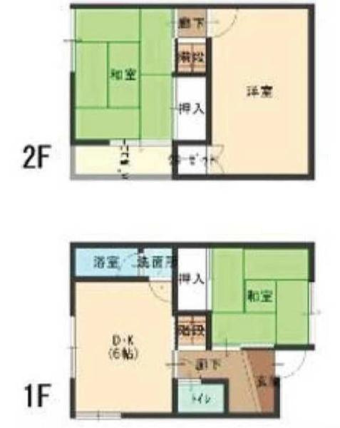 和歌山市杭ノ瀬戸建　オーナーチェンジ物件　の間取り