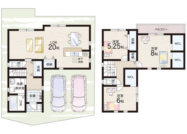 伊丹市南野　第4期　新築一戸建ての間取り