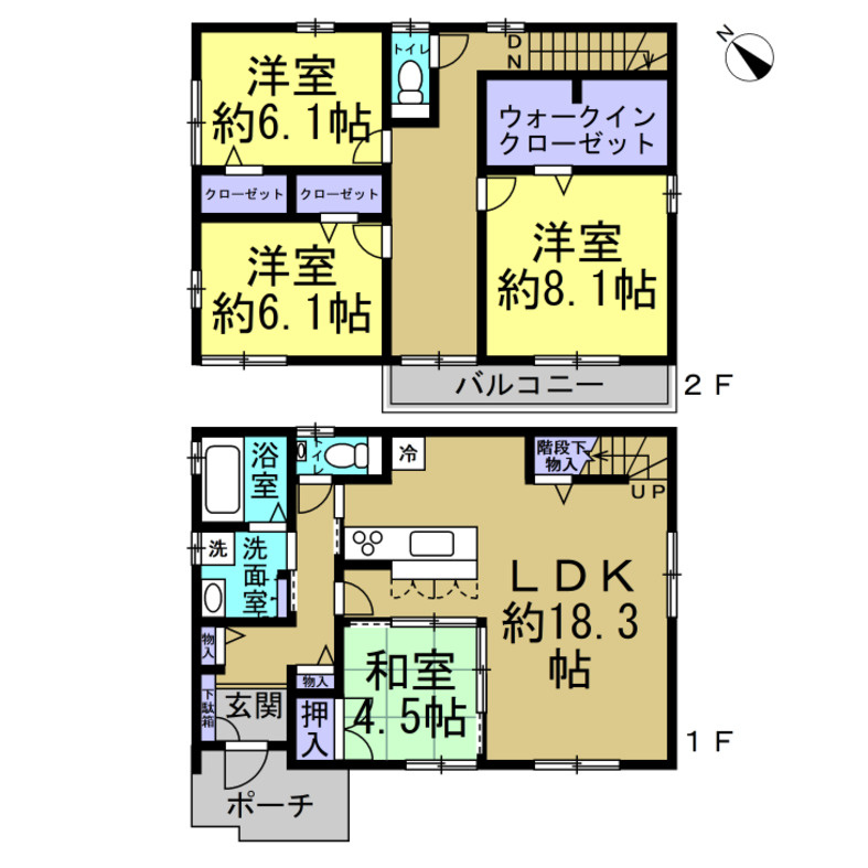 飛香台1丁目戸建の間取り