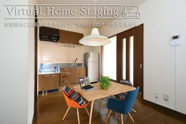 ラ・セゾン城北のキッチン|ダイニングキッチンの家具配置イメージ