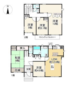 【間取り】 | 野洲市六条　中古戸建