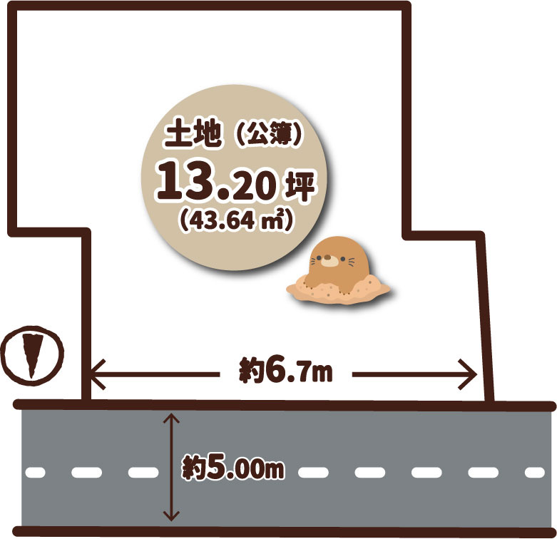 太秦安井藤ノ木町　建築条件無土地の区画図